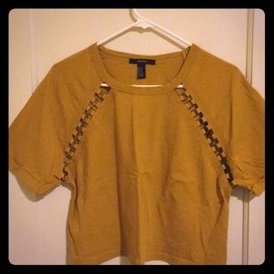 F21 Yellow Crop Top